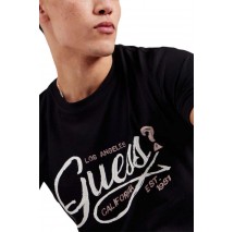 GUESS SS CN GUESS LOGO TEE T-SHIRT ΜΠΛΟΥΖΑ ΑΝΔΡΙΚΗ BLACK