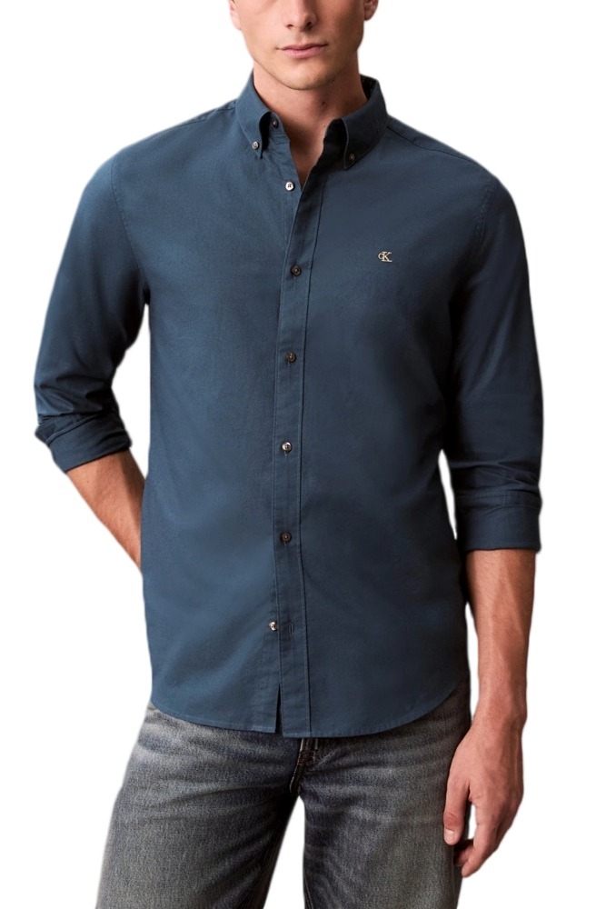 CALVIN KLEIN JEANS LS SOLID OXFORD CLASSIC SHIRT ΠΟΥΚΑΜΙΣΟ ΑΝΔΡΙΚΟ PETROL
