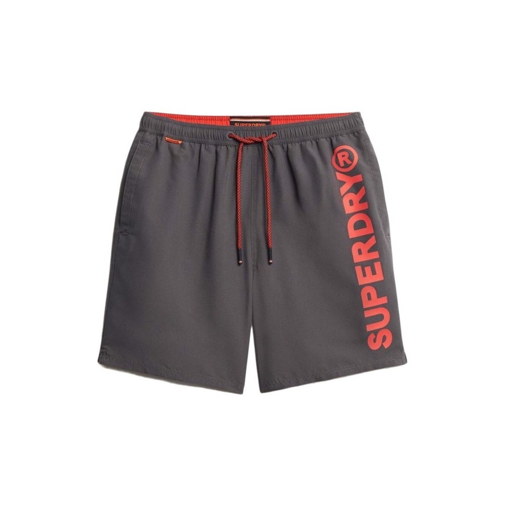 SUPERDRY D3 SDSW SPORT GRAPHIC 17 SWIM SHORT ΜΑΓΙΟ ΑΝΔΡΙΚΟ GREY