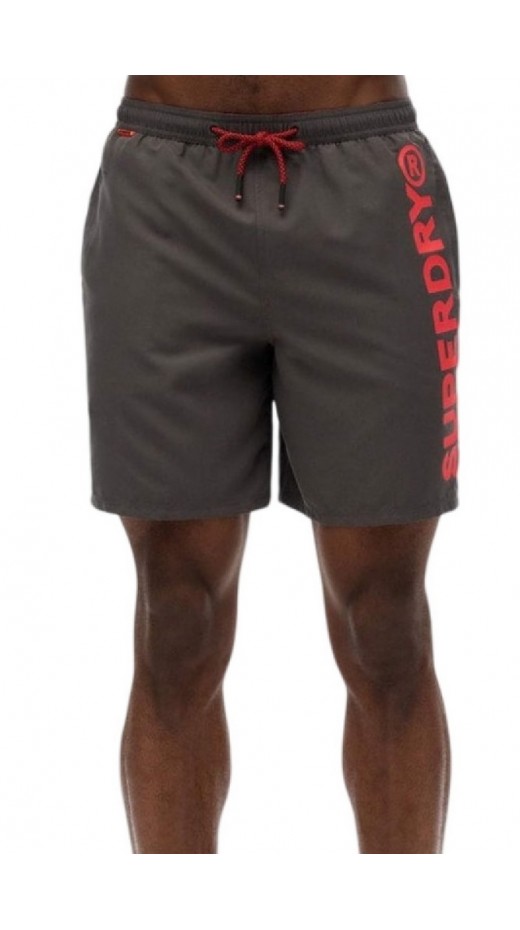 SUPERDRY D3 SDSW SPORT GRAPHIC 17 SWIM SHORT ΜΑΓΙΟ ΑΝΔΡΙΚΟ GREY