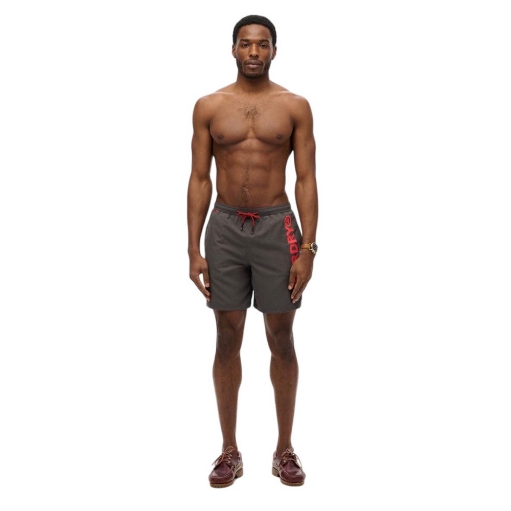 SUPERDRY D3 SDSW SPORT GRAPHIC 17 SWIM SHORT ΜΑΓΙΟ ΑΝΔΡΙΚΟ GREY
