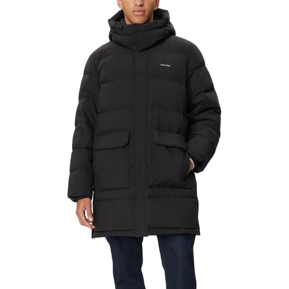 CALVIN KLEIN CLASSIC BONDED HD DOWN LONG JACKET ΜΠΟΥΦΑΝ ΑΝΔΡΙΚΟ BLACK