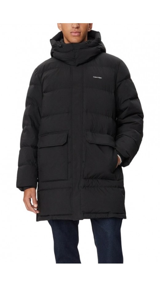 CALVIN KLEIN CLASSIC BONDED HD DOWN LONG JACKET ΜΠΟΥΦΑΝ ΑΝΔΡΙΚΟ BLACK