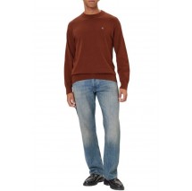 CALVIN KLEIN JEANS LS CTTN ESY FT CRWNK ΜΠΛΟΥΖΑ ΠΛΕΚΤΗ  ΑΝΔΡΙΚΗ BROWN