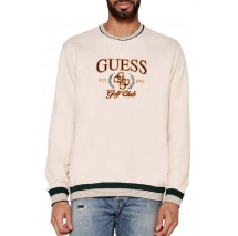GUESS 4G CN SWEATSHIRT ΦΟΥΤΕΡ ΑΝΔΡΙΚΟ BEIGE