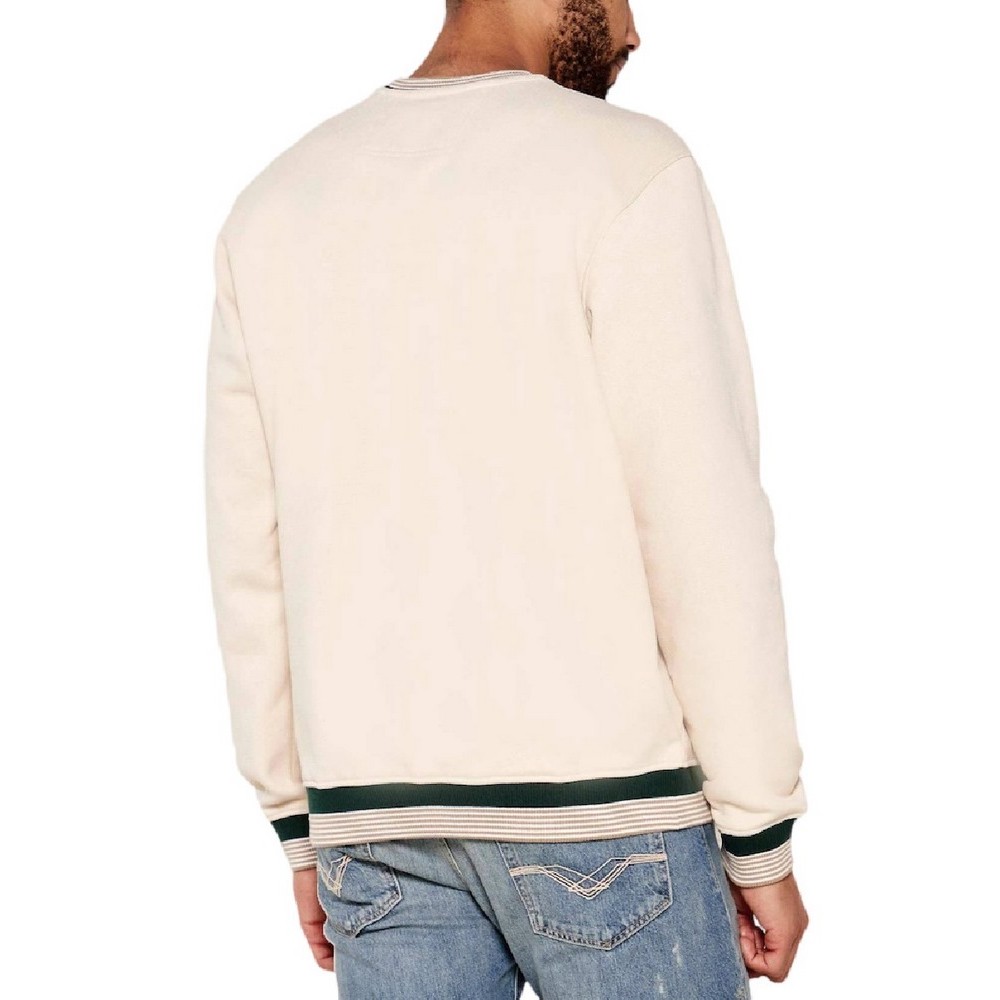 GUESS 4G CN SWEATSHIRT ΦΟΥΤΕΡ ΑΝΔΡΙΚΟ BEIGE