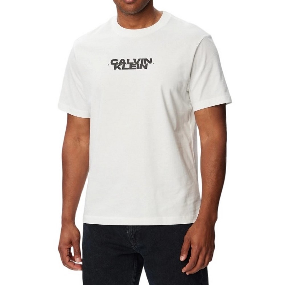 CALVIN KLEIN JEANS 20S WASHED SPINE GRAPHIC T-SHIRT ΜΠΛΟΥΖΑ ΑΝΔΡΙΚΗ BRIGHT WHITE