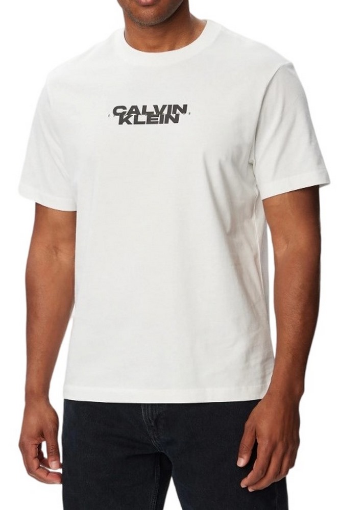 CALVIN KLEIN JEANS 20S WASHED SPINE GRAPHIC T-SHIRT ΜΠΛΟΥΖΑ ΑΝΔΡΙΚΗ BRIGHT WHITE