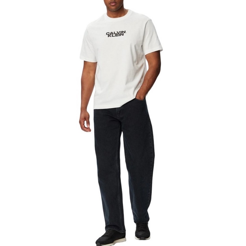 CALVIN KLEIN JEANS 20S WASHED SPINE GRAPHIC T-SHIRT ΜΠΛΟΥΖΑ ΑΝΔΡΙΚΗ BRIGHT WHITE