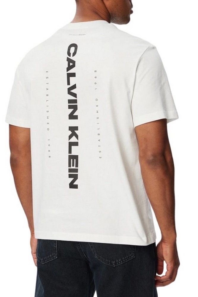 CALVIN KLEIN JEANS 20S WASHED SPINE GRAPHIC T-SHIRT ΜΠΛΟΥΖΑ ΑΝΔΡΙΚΗ BRIGHT WHITE