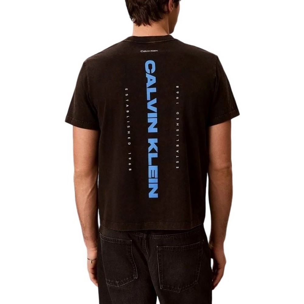CALVIN KLEIN JEANS 20S WASHED SPINE GRAPHIC T-SHIRT ΜΠΛΟΥΖΑ ΑΝΔΡΙΚΗ BLACK