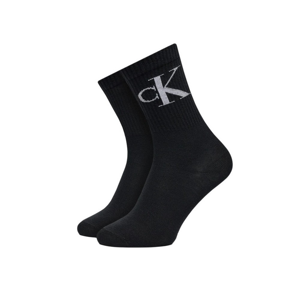 CALVIN KLEIN JEANS WOMEN SOCK 2P MONOGRAM ΚΑΛΤΣΕΣ ΓΥΝΑΙΚΕΙΕΣ BLACK
