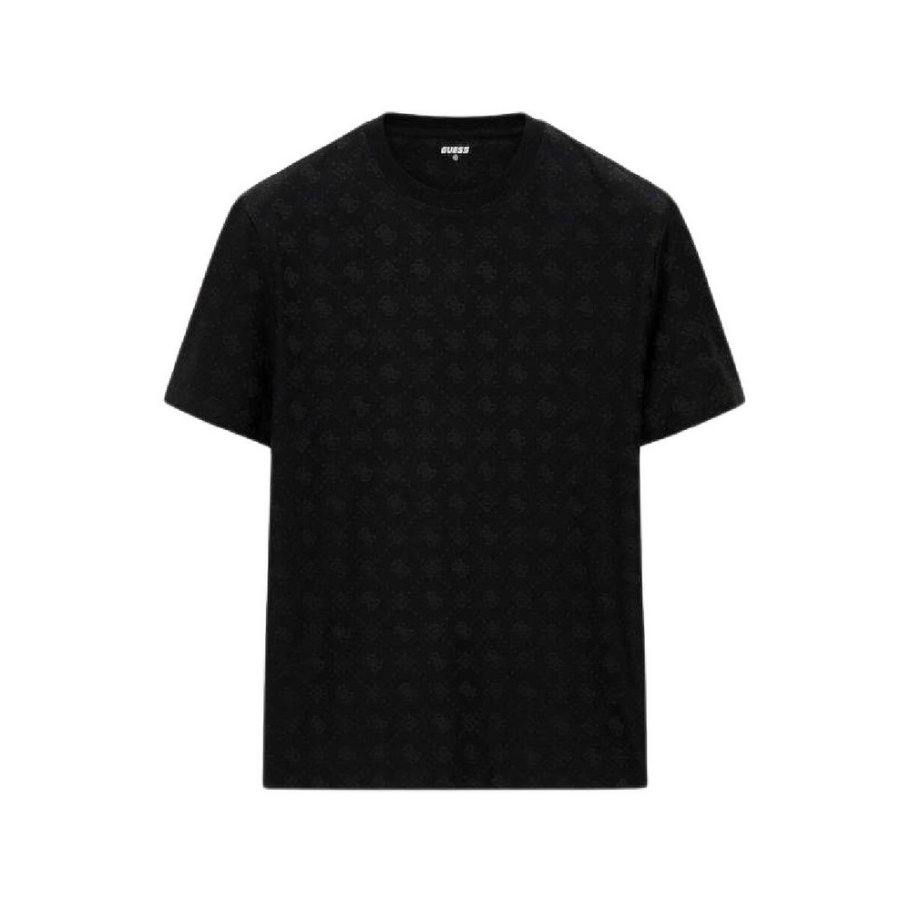 GUESS THEO CN T-SHIRT ΜΠΛΟΥΖΑ ΑΝΔΡΙΚΗ BLACK