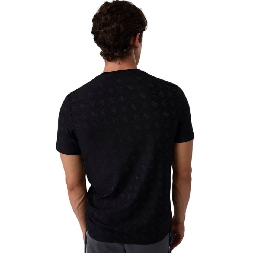 GUESS THEO CN T-SHIRT ΜΠΛΟΥΖΑ ΑΝΔΡΙΚΗ BLACK