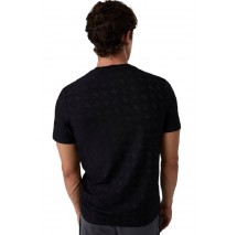 GUESS THEO CN T-SHIRT ΜΠΛΟΥΖΑ ΑΝΔΡΙΚΗ BLACK