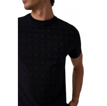 GUESS THEO CN T-SHIRT ΜΠΛΟΥΖΑ ΑΝΔΡΙΚΗ BLACK