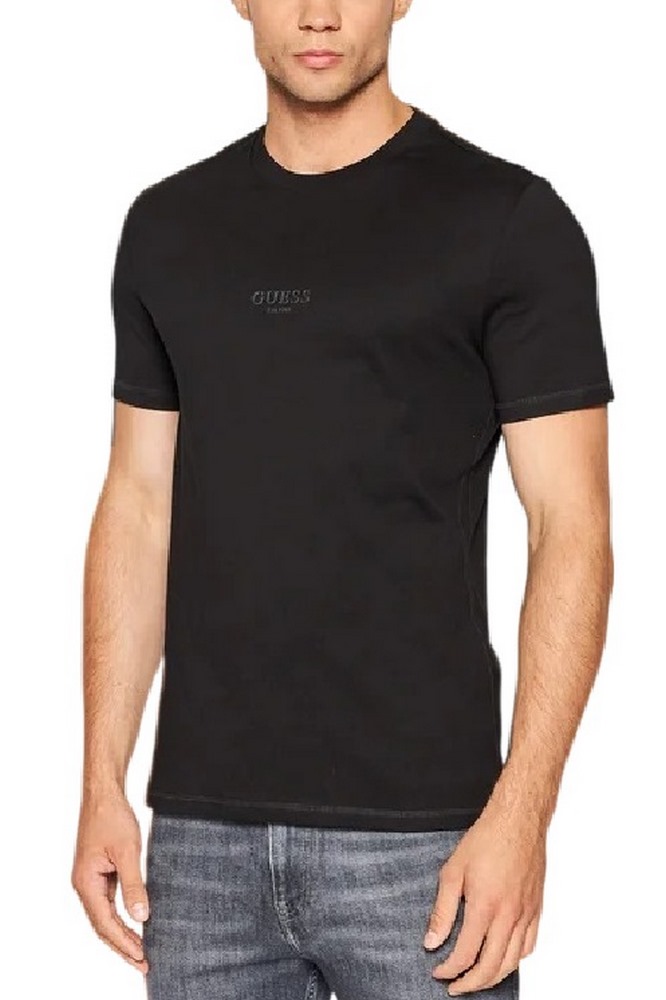 GUESS AIDY CN SS TEE T-SHIRT ΑΝΔΡΙΚΟ BLACK