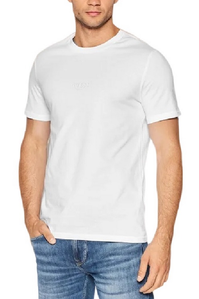 GUESS AIDY CN SS TEE T-SHIRT ΑΝΔΡΙΚΟ WHITE