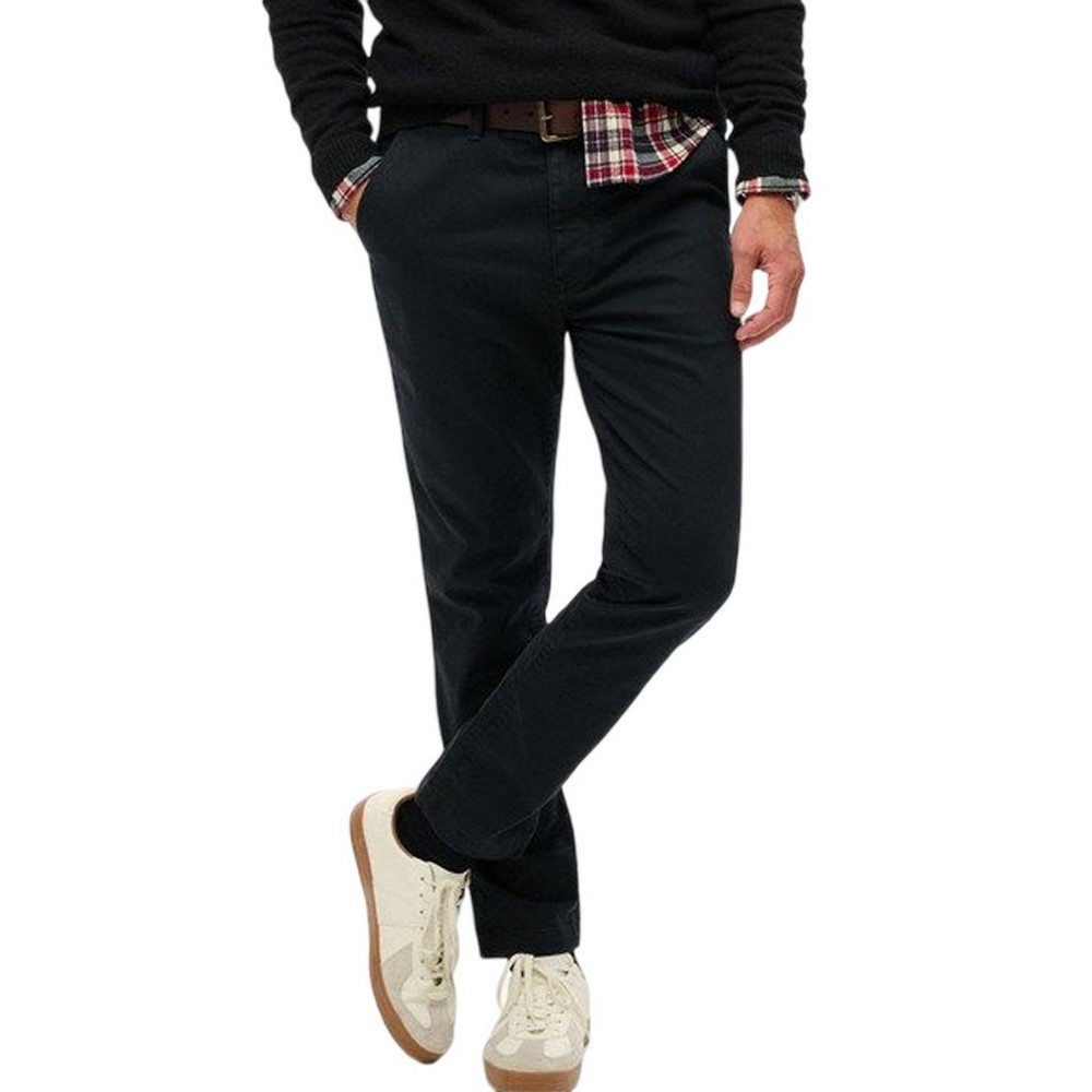 SUPERDRY D1 OVIN INTERNATIONAL CHINO ΠΑΝΤΕΛΟΝΙ ΑΝΔΡΙΚΟ WASHED BLACK