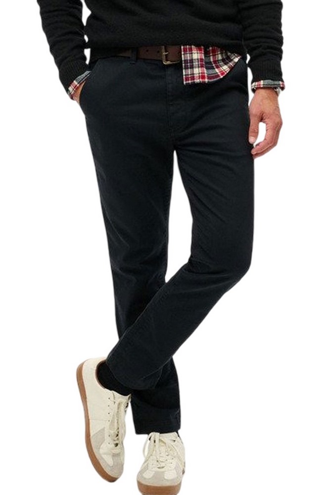 SUPERDRY D1 OVIN INTERNATIONAL CHINO ΠΑΝΤΕΛΟΝΙ ΑΝΔΡΙΚΟ WASHED BLACK