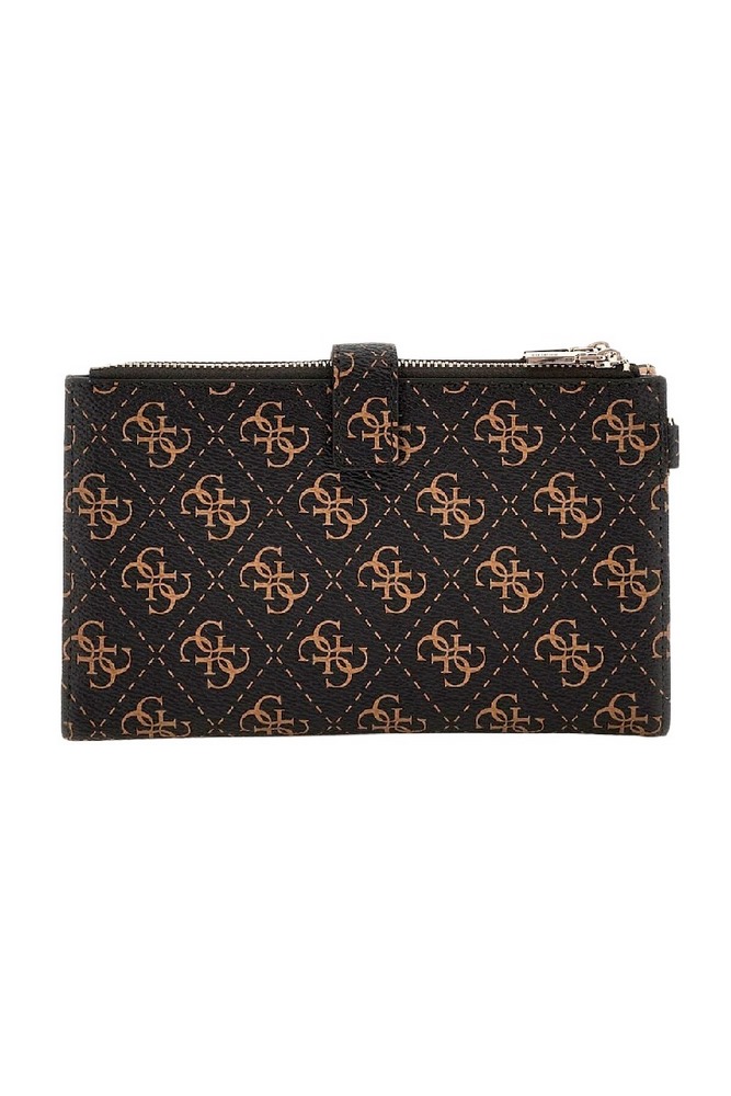 GUESS LAUREL SLG DBL ZIP ORGANIZER ΠΟΡΤΟΦΟΛΙ ΓΥΝΑΙΚΕΙΟ BROWN