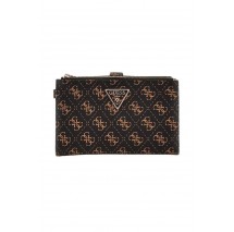 GUESS LAUREL SLG DBL ZIP ORGANIZER ΠΟΡΤΟΦΟΛΙ ΓΥΝΑΙΚΕΙΟ BROWN