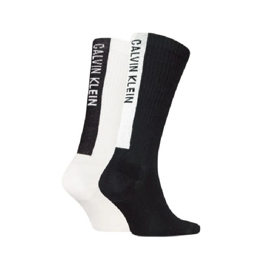 CALVIN KLEIN MEN SOCK 2P BACK LOGO ΚΑΛΤΣΕΣ ΑΝΔΡΙΚΕΣ BLACK/WHITE