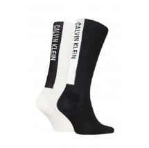 CALVIN KLEIN MEN SOCK 2P BACK LOGO ΚΑΛΤΣΕΣ ΑΝΔΡΙΚΕΣ BLACK/WHITE