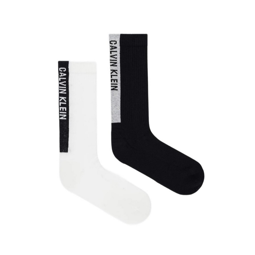 CALVIN KLEIN MEN SOCK 2P BACK LOGO ΚΑΛΤΣΕΣ ΑΝΔΡΙΚΕΣ BLACK/WHITE