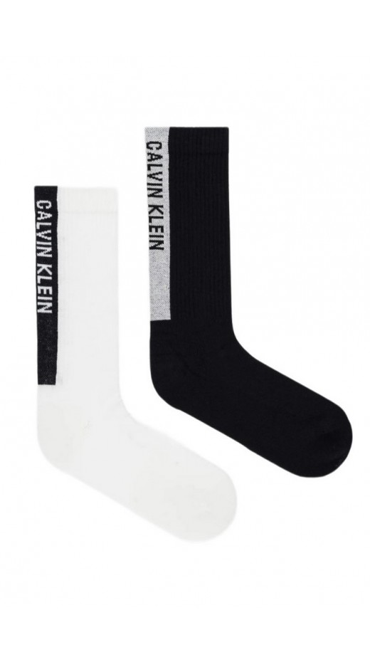 CALVIN KLEIN MEN SOCK 2P BACK LOGO ΚΑΛΤΣΕΣ ΑΝΔΡΙΚΕΣ BLACK/WHITE