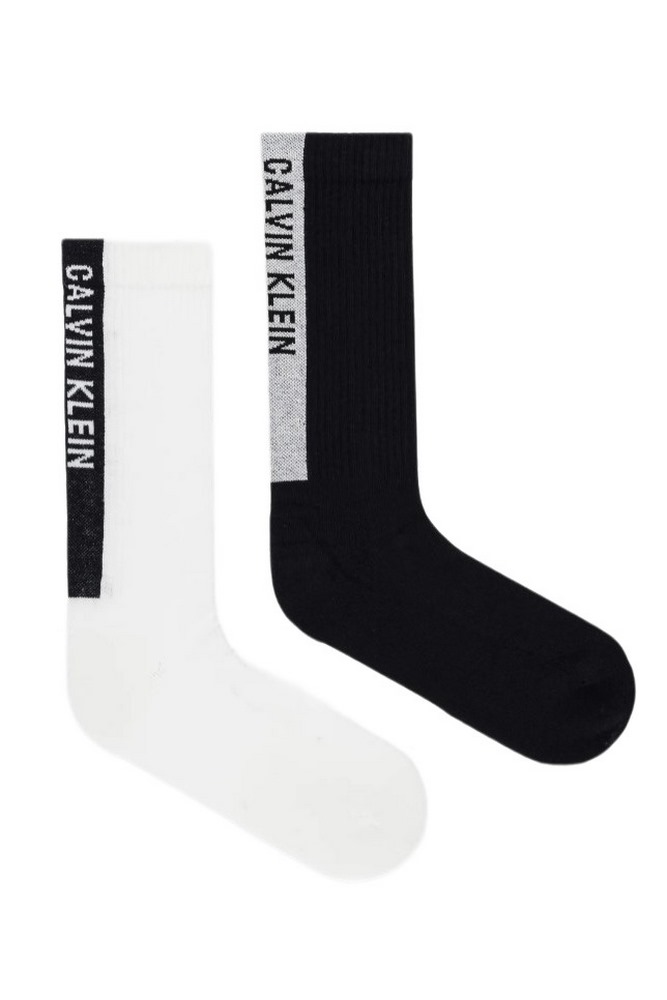 CALVIN KLEIN MEN SOCK 2P BACK LOGO ΚΑΛΤΣΕΣ ΑΝΔΡΙΚΕΣ BLACK/WHITE
