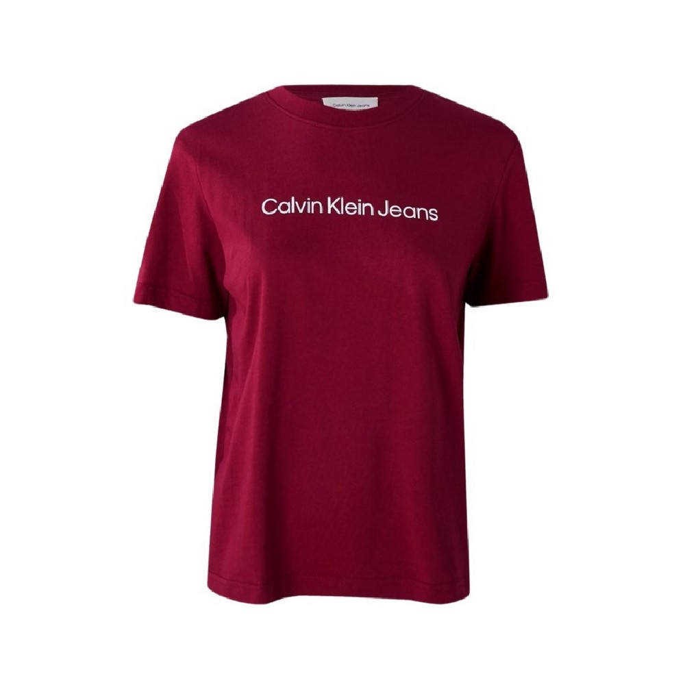 CALVIN KLEIN JEANS A INST LOGO CLASSIC TEE T-SHIRT ΜΠΛΟΥΖΑ ΓΥΝΑΙΚΕΙΑ MAGENTA