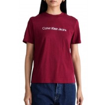 CALVIN KLEIN JEANS A INST LOGO CLASSIC TEE T-SHIRT ΜΠΛΟΥΖΑ ΓΥΝΑΙΚΕΙΑ MAGENTA