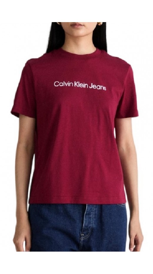CALVIN KLEIN JEANS A INST LOGO CLASSIC TEE T-SHIRT ΜΠΛΟΥΖΑ ΓΥΝΑΙΚΕΙΑ MAGENTA