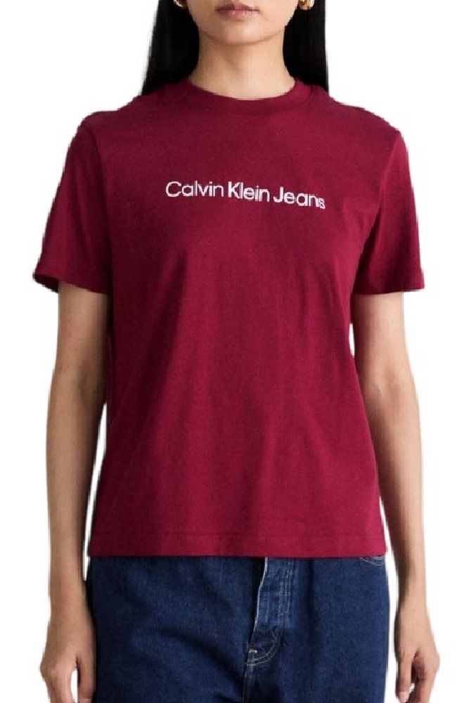 CALVIN KLEIN JEANS A INST LOGO CLASSIC TEE T-SHIRT ΜΠΛΟΥΖΑ ΓΥΝΑΙΚΕΙΑ MAGENTA