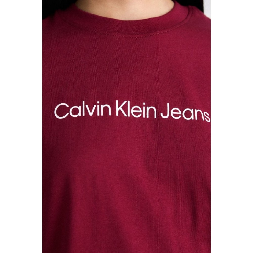 CALVIN KLEIN JEANS A INST LOGO CLASSIC TEE T-SHIRT ΜΠΛΟΥΖΑ ΓΥΝΑΙΚΕΙΑ MAGENTA