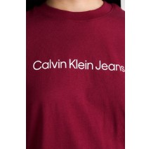 CALVIN KLEIN JEANS A INST LOGO CLASSIC TEE T-SHIRT ΜΠΛΟΥΖΑ ΓΥΝΑΙΚΕΙΑ MAGENTA