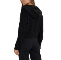 GUESS FLAMINIA RIBBED HOODIE ZIPPED ΠΛΕΚΤΗ ΖΑΚΕΤΑ ΓΥΝΑΙΚΕΙΑ BLACK