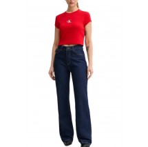 CALVIN KLEIN JEANS MONOGRAM BABY TEE T-SHIRT ΜΠΛΟΥΖΑ ΓΥΝΑΙΚΕΙΑ RED