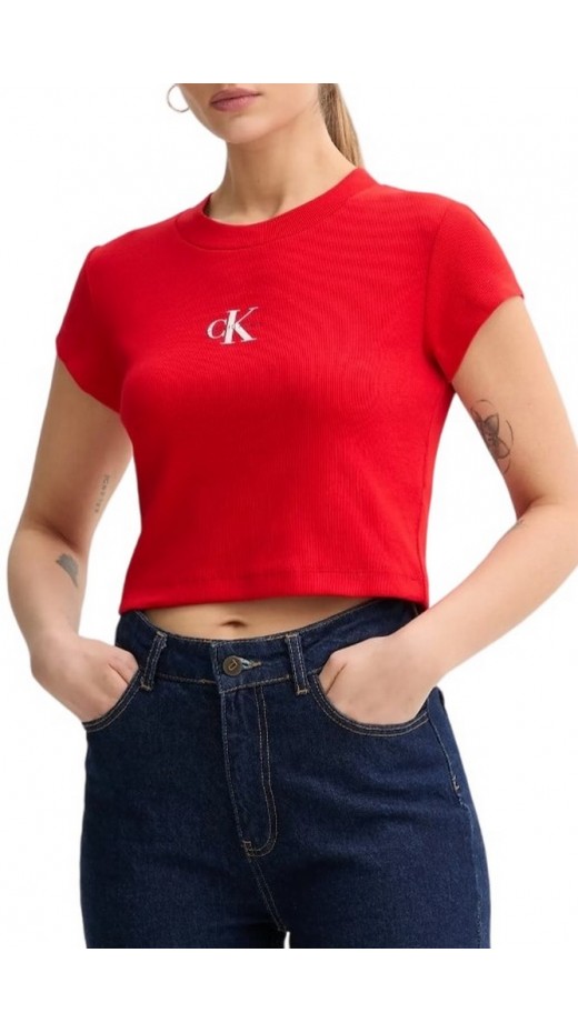 CALVIN KLEIN JEANS MONOGRAM BABY T-SHIRT ΜΠΛΟΥΖΑ ΓΥΝΑΙΚΕΙΑ RED