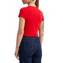 CALVIN KLEIN JEANS MONOGRAM BABY TEE T-SHIRT ΜΠΛΟΥΖΑ ΓΥΝΑΙΚΕΙΑ RED