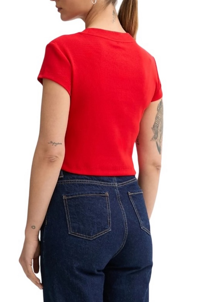 CALVIN KLEIN JEANS MONOGRAM BABY TEE T-SHIRT ΜΠΛΟΥΖΑ ΓΥΝΑΙΚΕΙΑ RED