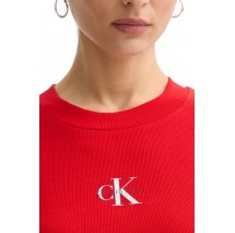 CALVIN KLEIN JEANS MONOGRAM BABY TEE T-SHIRT ΜΠΛΟΥΖΑ ΓΥΝΑΙΚΕΙΑ RED