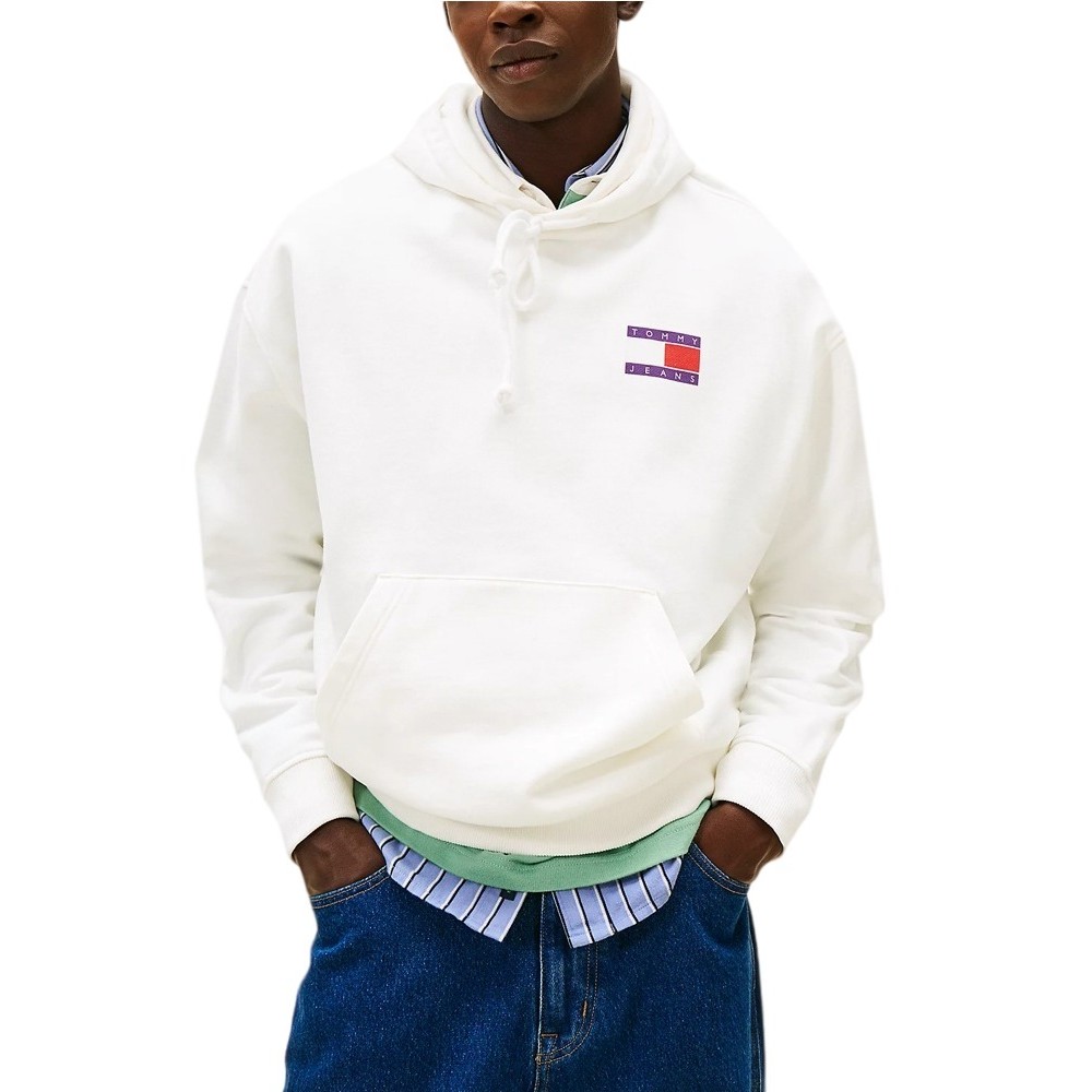 TOMMY JEANS  90S DNA PLAY HOODIE ΦΟΥΤΕΡ ΑΝΔΡΙΚΟ ECRU