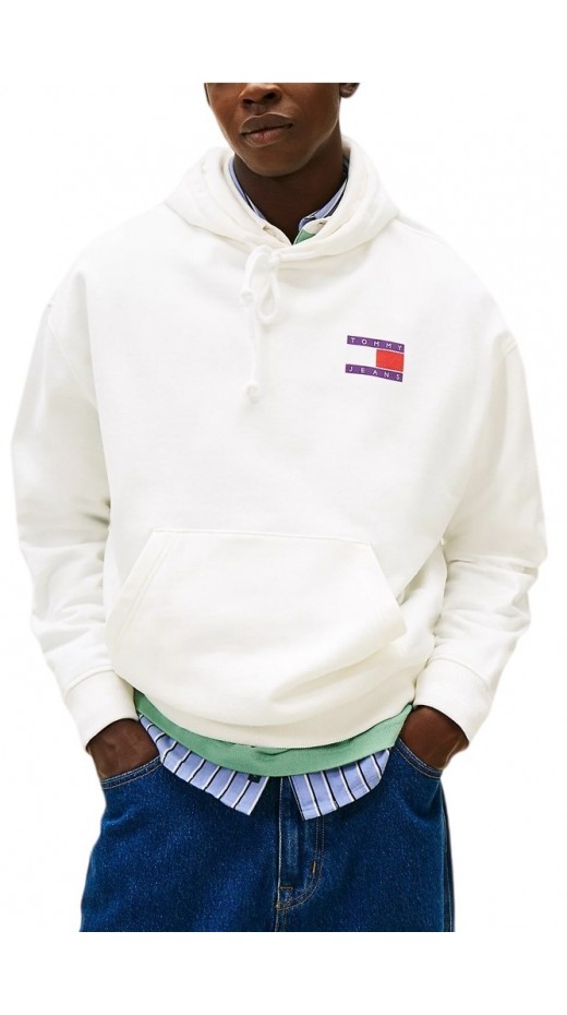 TOMMY JEANS  90S DNA PLAY HOODIE ΦΟΥΤΕΡ ΑΝΔΡΙΚΟ ECRU