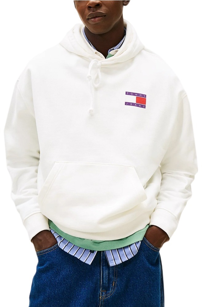 TOMMY JEANS  90S DNA PLAY HOODIE ΦΟΥΤΕΡ ΑΝΔΡΙΚΟ ECRU