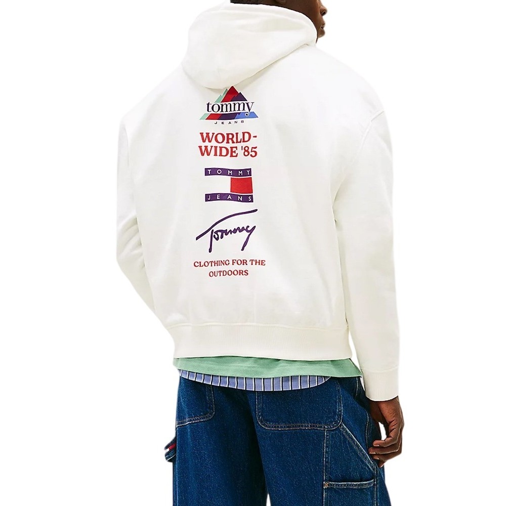 TOMMY JEANS  90S DNA PLAY HOODIE ΦΟΥΤΕΡ ΑΝΔΡΙΚΟ ECRU