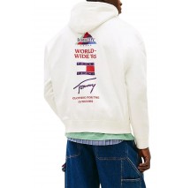 TOMMY JEANS  90S DNA PLAY HOODIE ΦΟΥΤΕΡ ΑΝΔΡΙΚΟ ECRU