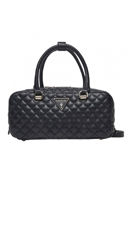GUESS ECO RIANEE SATCHEL ΤΣΑΝΤΑ ΓΥΝΑΙΚΕΙΑ BLACK