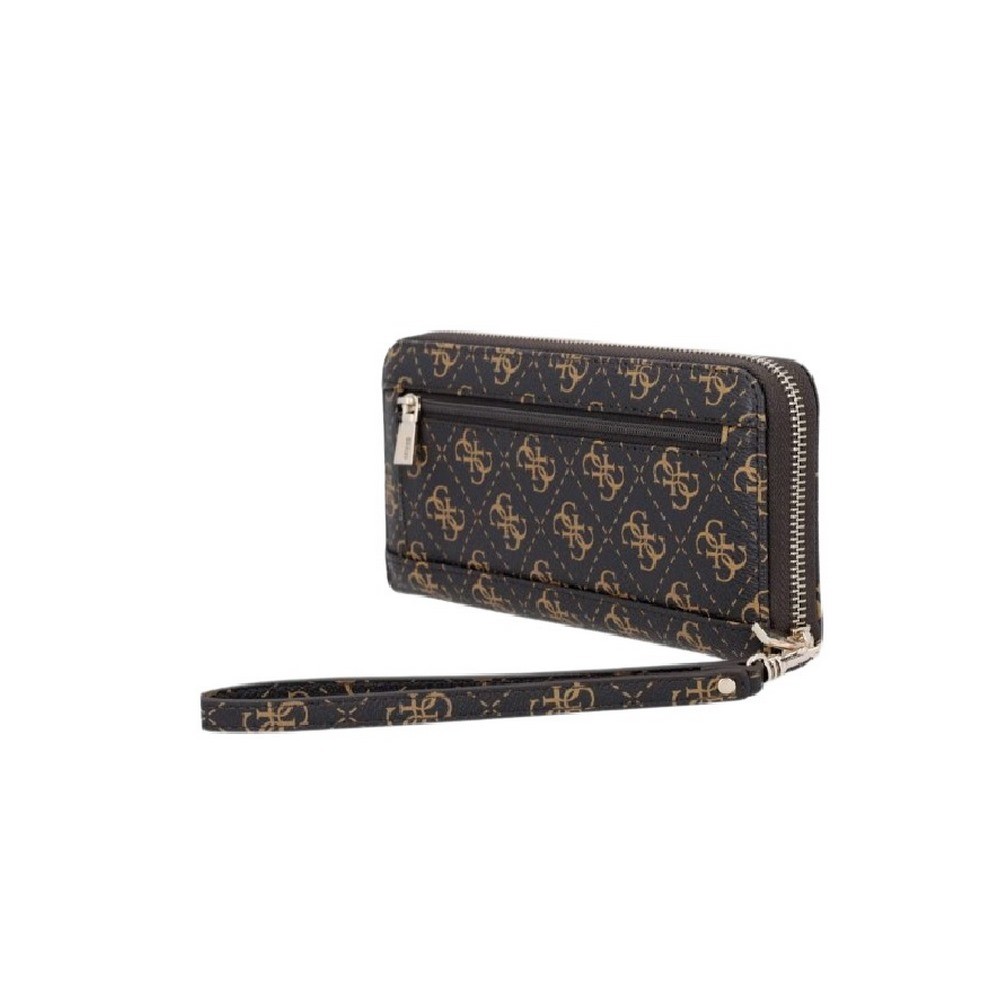 GUESS LAUREL II SLG LARGE ZIP AROUND ΠΟΡΤΟΦΟΛΙ ΓΥΝΑΙΚΕΙΟ BROWN